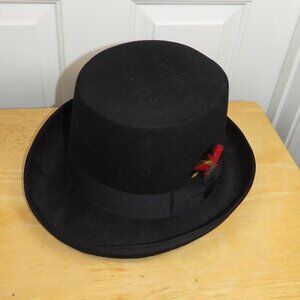 Hats In The Belfry Black Top Hat Wool Size 2XL